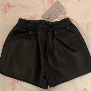 Faux leather girls size 4 shorts